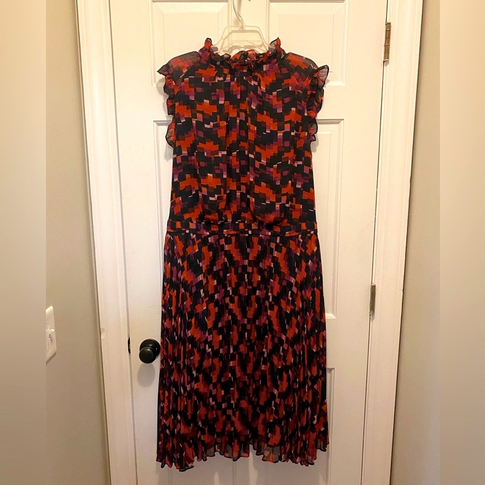 Maggy London Ruffle Cap Sleeved Midi Dress (Plus)